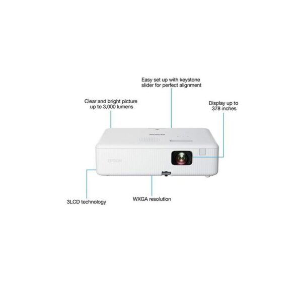 ویژگی های ویدئو پروژکتور اپسون EPSON CO-W01 و مشخص شده در تصویر