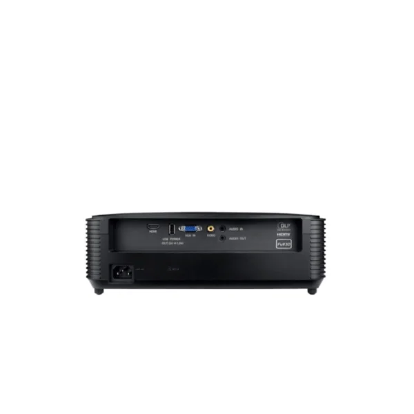 نمای پشتی ویدئو پروژکتور اپتما S336 با درگاه‌های مختلف ارتباطی، شامل ورودی HDMI و پورت USB