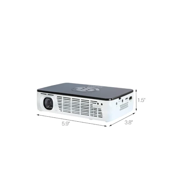 نمای جلویی ویدئو پروژکتور جیبی AAXA P300 با ابعاد