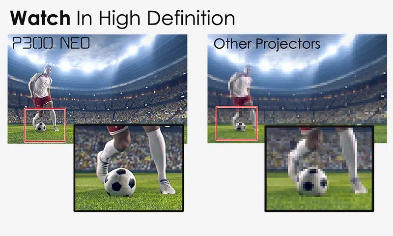 وضوح تصویر HD با کیفیت بالا